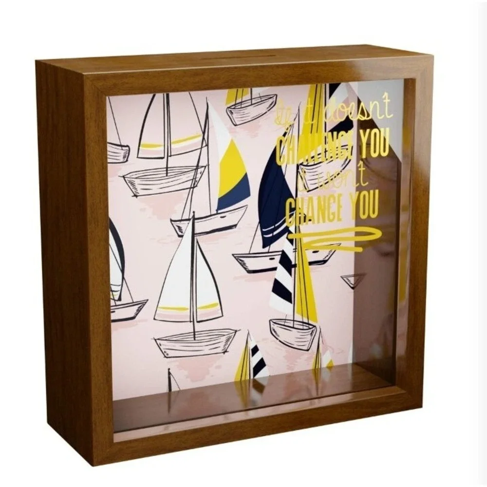 Travel Lover Gift Shadow Box Wall Decor‎ - 6x6x2